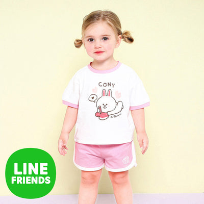Line Friends Love Letter Pink Cony Top & Bottom Set 2306MO05
