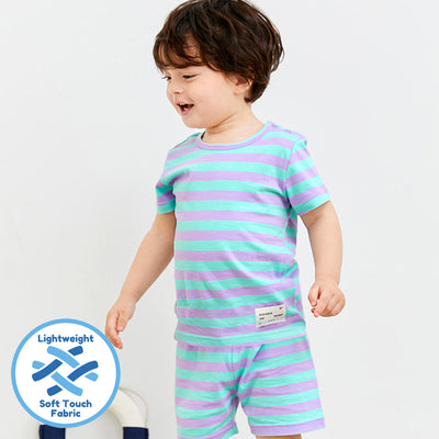 Purple Stripes Shorts Set (Cooling) 2304U13