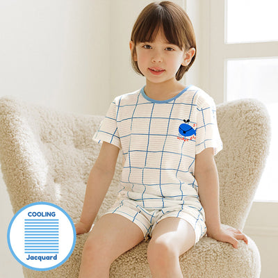 Checked Whale Short Sleeves Set (Cooling) 2305MK13