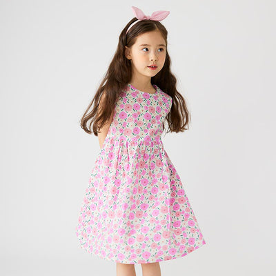 Pink Flower Field Dress 2305OZ01