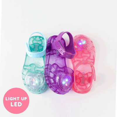 Sparkle Heart Jelly LED Sandals (3 Colours) 2305OZ30