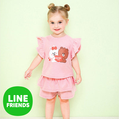 Line Friends Pink Lovely Mini Top & Bottom Set 2306MO12
