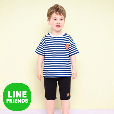 Line Friends Lovely Mini Blue Stripe Brown Tee 2306MO22