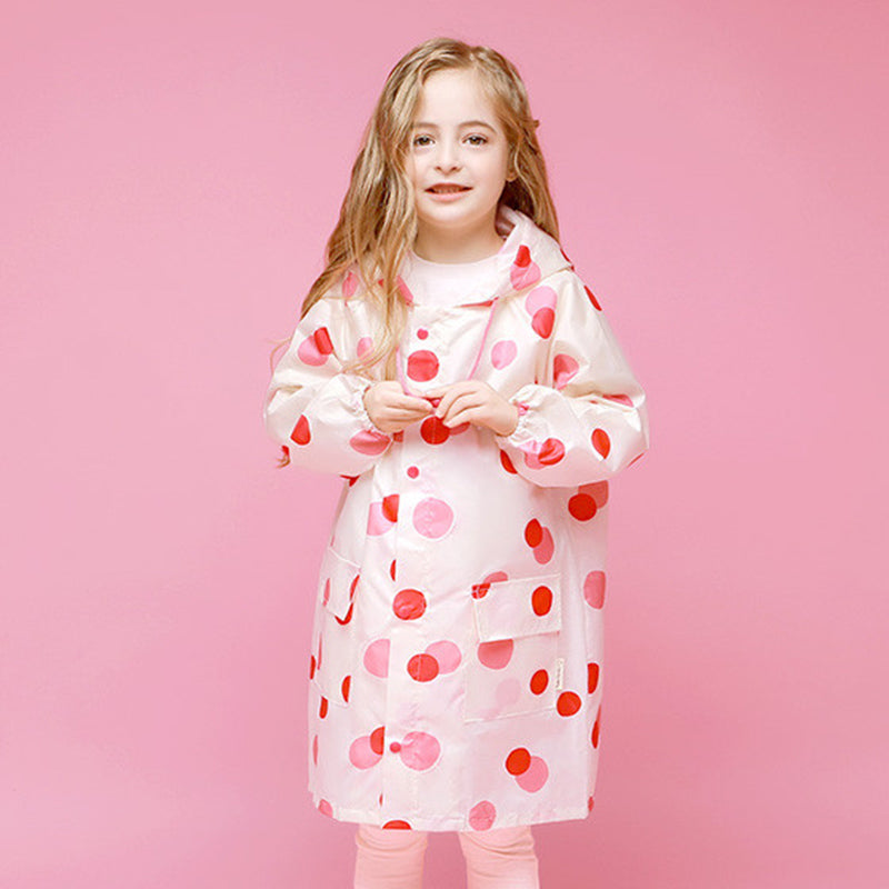 Pink polka dot raincoat on sale