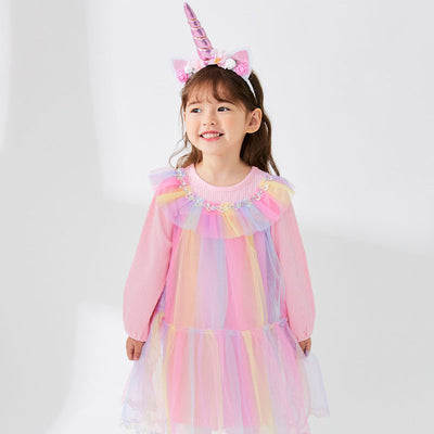 Pink Unicorn Costume (2-piece Dress & Headband Set) 2309OZ02