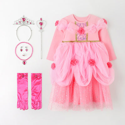 Pink Aurora Princess Costume (Dress & Accessories Set) 2309OZ03