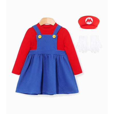 Mario Skirt Costume (3-Piece Hat & Gloves Set) 2309OZ17