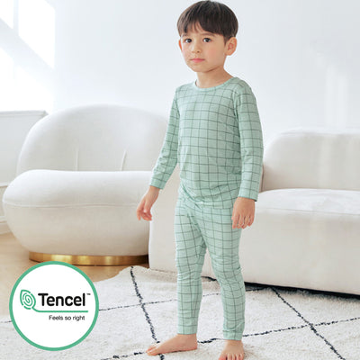 Tencel Mint Check Sleep Set (Slim Fit) 2410MK01
