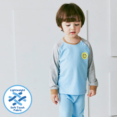 Blue Colour Block Smiley Sleep Set (Comfy Fit) 2410MK52