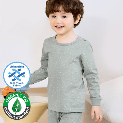Organic Grey Dots Sleep Set (Comfy Fit) 2503U05