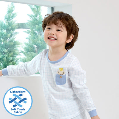 Blue Pocket Monkey Sleep Set (Comfy Fit) 2503U10