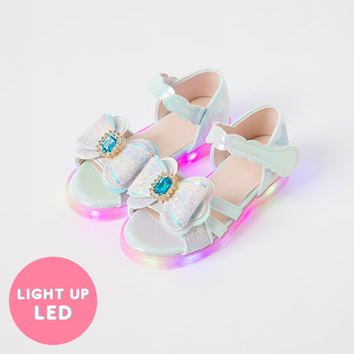 Blue Isabelle Ribbon LED Sandals 2507OZ23