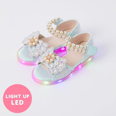 Blue Pearl Flower LED Sandals 2507OZ25