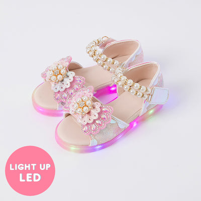 Pink Pearl Flower LED Sandals 2507OZ26