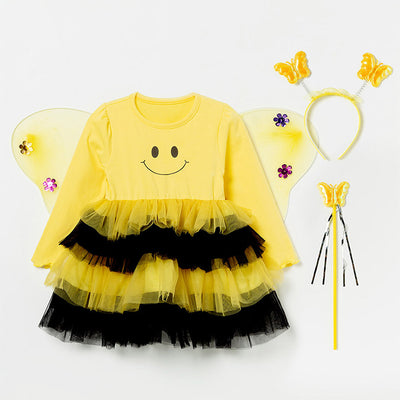 Yellow Bee Dress With Accessories Set 2509OZ09