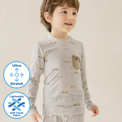 Grey Drawing Car Sleep Set (Slim Fit) 2509U21