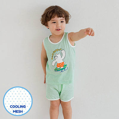 Surf Bear Singlet Set 2206C27 (Mesh)