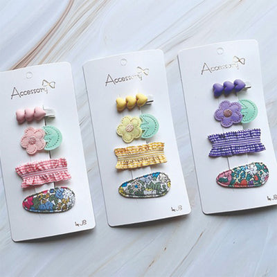 Flower Bloom Hair Clips Set (Set of 4) 3 Colours 2210JR22