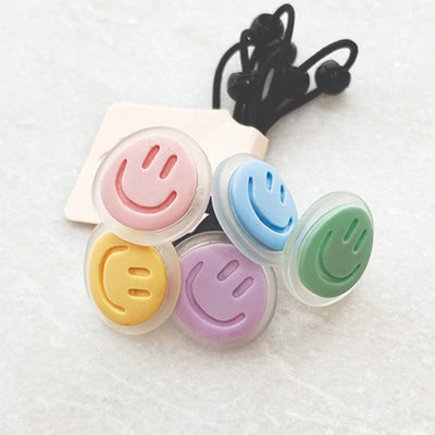 Round Smiley Hair Ties Set (Set of 5) 2210JR24