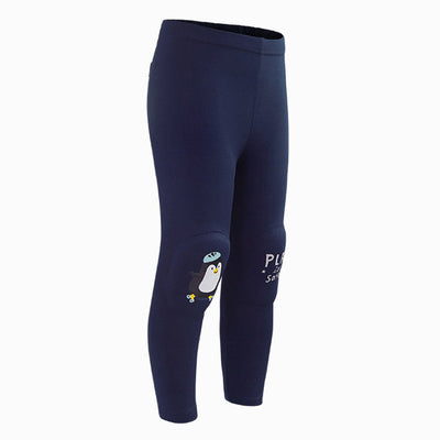 Navy Penguin Kids Knee Cushion Protective Leggings OZ1039