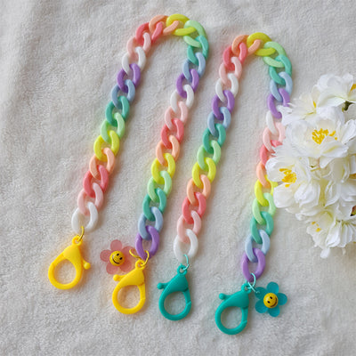 Rainbow Flower Chunky Mask Chain T1001