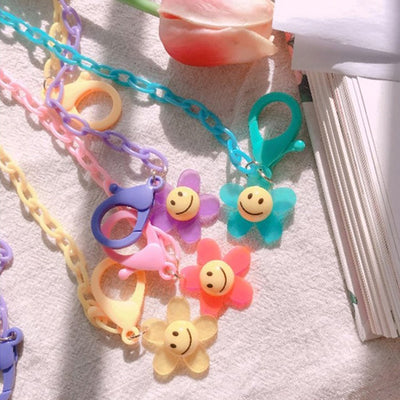 Smiley Flower Mask Chain T1002
