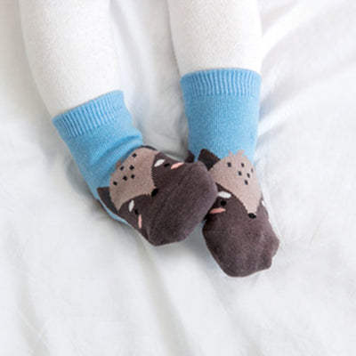 Zoo Wolf Non-Slip Socks V1109