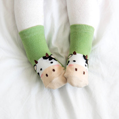 Zoo Milk Cow Non-Slip Socks V1280