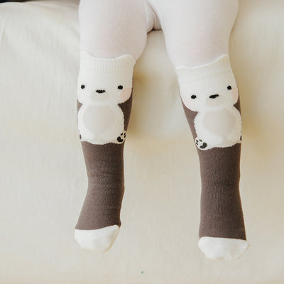 Zoo Polar Bear Knee Non-Slip Socks V1301